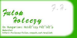 fulop holeczy business card